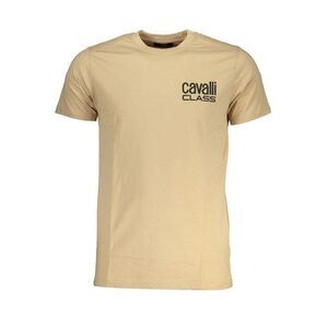 Cavalli Class Crew Neck Short Sleeve TShirt CA28618 Men Beige T-Shirts